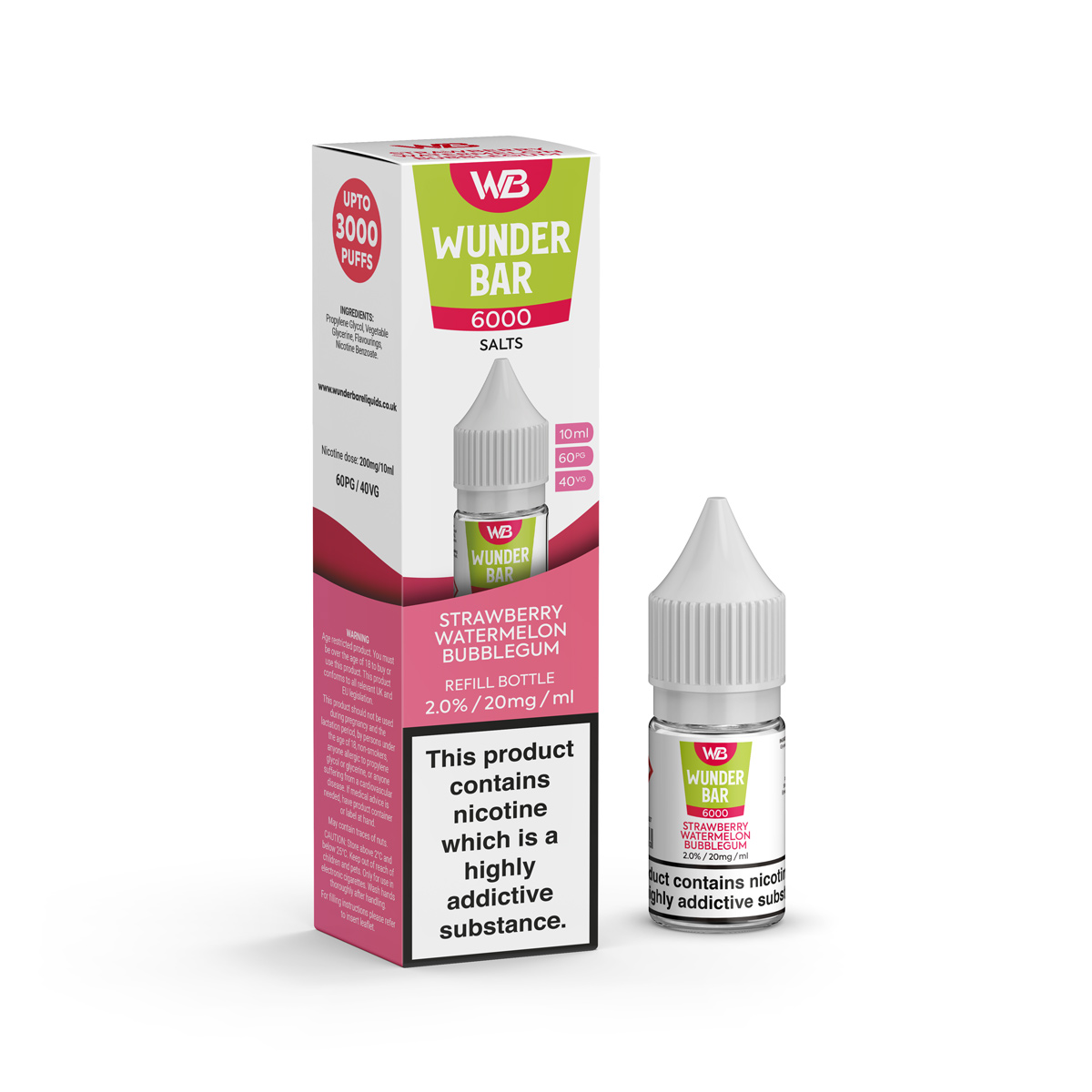 Wunderbar 6000 Strawberry Watermelon Bubblegum